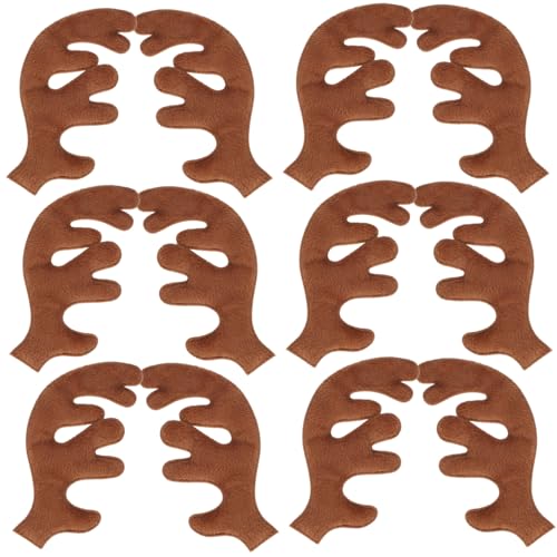 GARIOUANS 30 Stück Teiliges Stoff Hirschgeweih Weihnachts DIY Kopfband Bastelzubehör für Haarreifen Hutdekorationen Weiche Abnehmbare Rentier Geweihe für Kreative Festtagsaccessoires von GARIOUANS