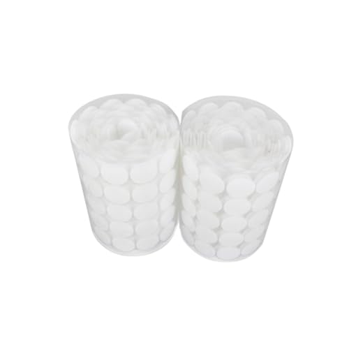 GARIOUANS 300 Paare Selbstklebende Klettpunkte Weiß Wasserdichtes Klettband für Zuhause und Büro Stark Haftende Doppelseitige Befestigungsdots Geeignet für Glasflächen von GARIOUANS