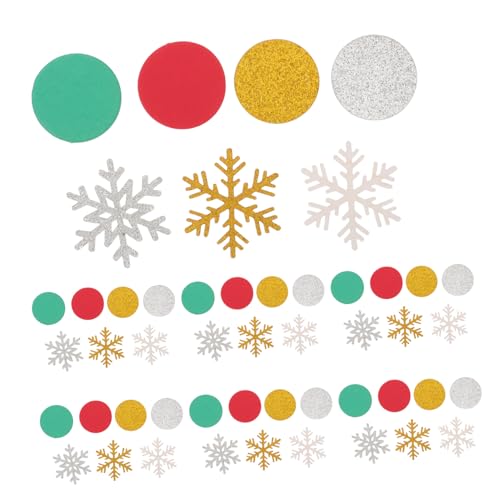 GARIOUANS 300stücke Schneeflocken-konfetti Aus Papier Glitzerndes Rundes Konfetti Mit Schneeflocken-design Für Weihnachtsfeiern Tischdeko Und Party-akzente von GARIOUANS