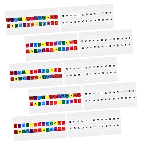 GARIOUANS 30Blätter Kleine Registerkarten Selbstklebende Alphabet Registerkarten Farbige und Weiße Markierungsetiketten für Notizen Kalender und Planer Einfach zu Verwenden von GARIOUANS