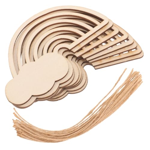GARIOUANS 30Stücke DIY Holzscheiben für Bastelprojekte Unbemalte Holzausschnitte Natürlichem Holz Unvollendete Holzstücke für Dekorationen von GARIOUANS
