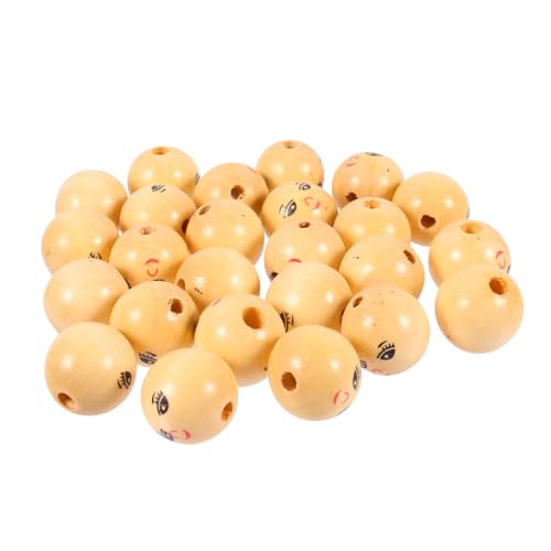 GARIOUANS 30Stücke Gesicht Perlen Holz Spacer Perlen für DIY Schmuck Zubehör Runde Holzperlen mit Muster für Armband und Schlüsselring Herstellung Natürliche Farben GARIOUANS 30Stücke Gesicht Perlen Holz Spacer Perlen für DIY Schmuck Zubehör Runde Holzperlen mit Muster für Armband und Schlüsselring Herstellung Natürliche Farben von GARIOUANS