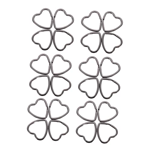 GARIOUANS 30Stücke Langlebige Herzförmige Split Schlüsselringe für DIY Handwerk Metallschlüsselringe für Schlüsselbund und Bastelprojekte zum Sicheren Halten von Schmuck und Kleinen von GARIOUANS