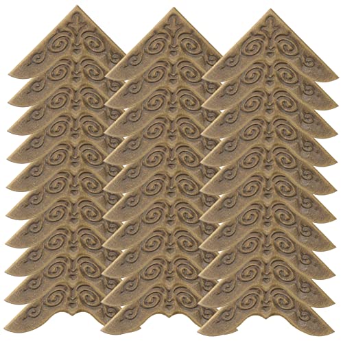 GARIOUANS 30Stücke Metall Buchecken Schutz Retro Kanten Schutz für Notizbücher Scrapbooking und Alben Dekorative Eckenschoner für Vintage Stil Langlebig und Leicht Schutz von GARIOUANS