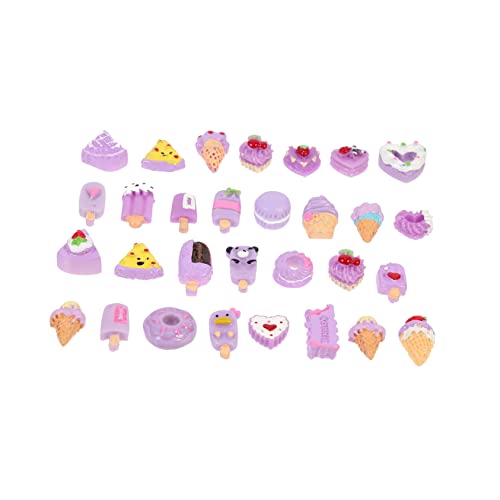 GARIOUANS 30Stücke Miniatur Lebensmittel Modell Dekoration Teiliges für DIY Handyhüllen Realistische Essensornamente für Kreatives Basteln Nagelschmuck und Zubehör von GARIOUANS