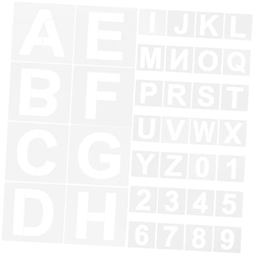 GARIOUANS 36 Stück Teiliges Buchstaben Schablonen aus Wiederverwendbarem Kunststoff Große Alphabet Malvorlagen für Holzmalerei Muster für DIY Dekoration und Handwerk GARIOUANS 36 Stück Teiliges Buchstaben Schablonen aus Wiederverwendbarem Kunststoff Große Alphabet Malvorlagen für Holzmalerei Muster für DIY Dekoration und Handwerk von GARIOUANS