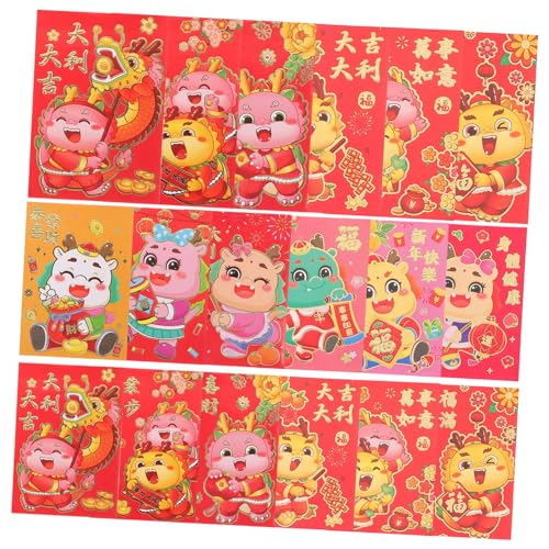 GARIOUANS 36 Stück Teiliges Chinesische Rote Umschläge Dragon Year Karton Stil Vielseitige Geldpakete für Neujahr Schmuck und Kleine Geschenke Reißfest Farbintensiv Festtagsdeko GARIOUANS 36 Stück Teiliges Chinesische Rote Umschläge Dragon Year Karton Stil Vielseitige Geldpakete für Neujahr Schmuck und Kleine Geschenke Reißfest Farbintensiv Festtagsdeko von GARIOUANS