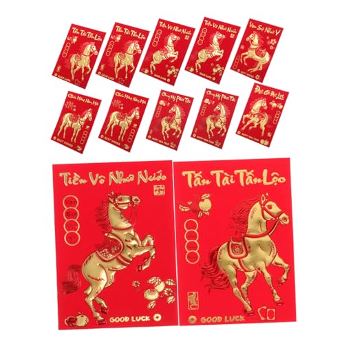 GARIOUANS 360 Stück Vietnamesische Lunar Envelopes Jahr Des Pferdes Kreative Hong Bao Umschläge mit Traditionellen Motiven für Chinesisches Neujahr und Familienfeiern GARIOUANS 360 Stück Vietnamesische Lunar Envelopes Jahr Des Pferdes Kreative Hong Bao Umschläge mit Traditionellen Motiven für Chinesisches Neujahr und Familienfeiern von GARIOUANS
