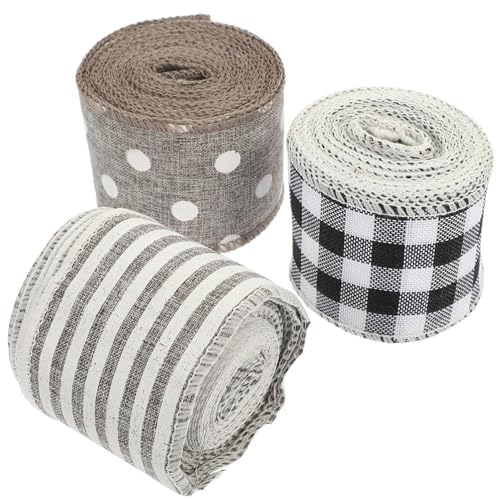 GARIOUANS 3Rollen Weihnachtsband Juteband mit Festlichem Druck für DIY Weihnachtsdekoration Geschenkverpackung Bastelprojekte GARIOUANS 3Rollen Weihnachtsband Juteband mit Festlichem Druck für DIY Weihnachtsdekoration Geschenkverpackung Bastelprojekte von GARIOUANS