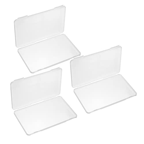 GARIOUANS 3Stücke Aufbewahrungsbox für Karten Transparente Kartenspeicherbox für Visitenkarten Fotos Münzen und Kleinteile Praktischer Organizer für Schreibtisch und Zuhause von GARIOUANS