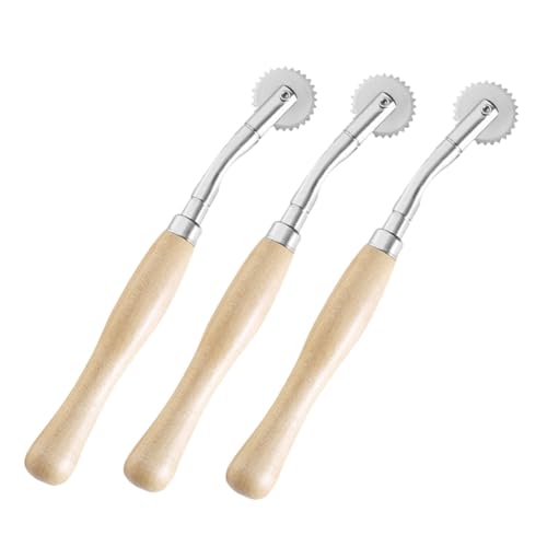 GARIOUANS 3Stücke Nähwerkzeug mit Ergonomischem Holzgriff Teiliges Scanning Line Wheel für Präzises Markieren von Stoffen und Nähten für Verschiedene Stoffarten GARIOUANS 3Stücke Nähwerkzeug mit Ergonomischem Holzgriff Teiliges Scanning Line Wheel für Präzises Markieren von Stoffen und Nähten für Verschiedene Stoffarten von GARIOUANS