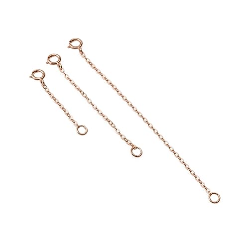 GARIOUANS 3Stücke Sterling Silber Kettenverlängerung Anpassbare DIY Schmuckzubehör für Halsketten und Armbänder Frauen von GARIOUANS