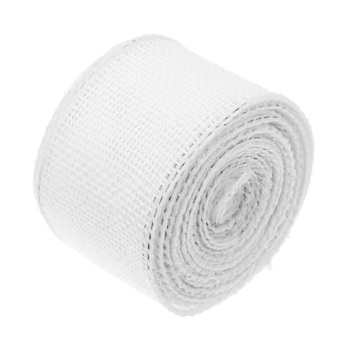 GARIOUANS 4 Rollen Breites Drahtband mit Leinenimitat für DIY Bastelarbeiten À Dekoratives Geschenkbänder für Hochzeit Weihnachten und Kränze Weiß GARIOUANS 4 Rollen Breites Drahtband mit Leinenimitat für DIY Bastelarbeiten À Dekoratives Geschenkbänder für Hochzeit Weihnachten und Kränze Weiß von GARIOUANS