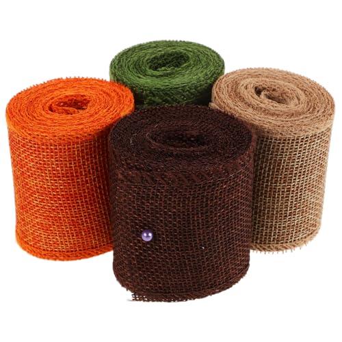 GARIOUANS 4 Rollen Dekoratives Band Dekoration Weihnachten Weihnachtshandwerk Natürliches Band Stränge Zum Basteln Blau Leinen Rosa Schleife Bunt Verpackung Girlande Satin GARIOUANS 4 Rollen Dekoratives Band Dekoration Weihnachten Weihnachtshandwerk Natürliches Band Stränge Zum Basteln Blau Leinen Rosa Schleife Bunt Verpackung Girlande Satin von GARIOUANS