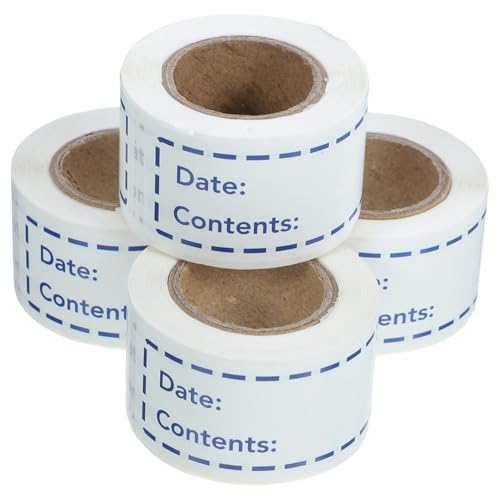 GARIOUANS 4 Rollen Lebensmittelechte Aufkleber Blau Selbstklebende Etiketten für Vorratsbehälter Flaschen Küche Lebensmittelbeschriftung Mehrzweck Organizer Sticker GARIOUANS 4 Rollen Lebensmittelechte Aufkleber Blau Selbstklebende Etiketten für Vorratsbehälter Flaschen Küche Lebensmittelbeschriftung Mehrzweck Organizer Sticker von GARIOUANS