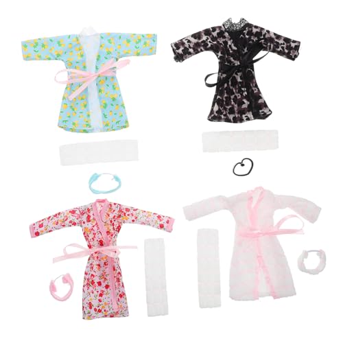 GARIOUANS 4 Sätze Puppenkleidung für Mädchen Puppenbademantel und Stirnband Babypuppen -Spielset Mini-Puppen-Toilettenartikel Puppe verkleiden Sich Kleidung Babypuppen-Nachtwäsche Stoff GARIOUANS 4 Sätze Puppenkleidung für Mädchen Puppenbademantel und Stirnband Babypuppen -Spielset Mini-Puppen-Toilettenartikel Puppe verkleiden Sich Kleidung Babypuppen-Nachtwäsche Stoff von GARIOUANS
