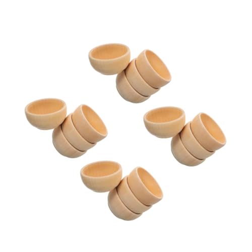 GARIOUANS 4 Sätze Teiliges Set Diy Holzspielzeug Schalen Unbehandelte Holzschalen Für Mikrolandschaft Deko Zum Bemalen Und Gestalten Für Bastelmaterialien Für Kreative Projekte 4 Stück * 4 von GARIOUANS