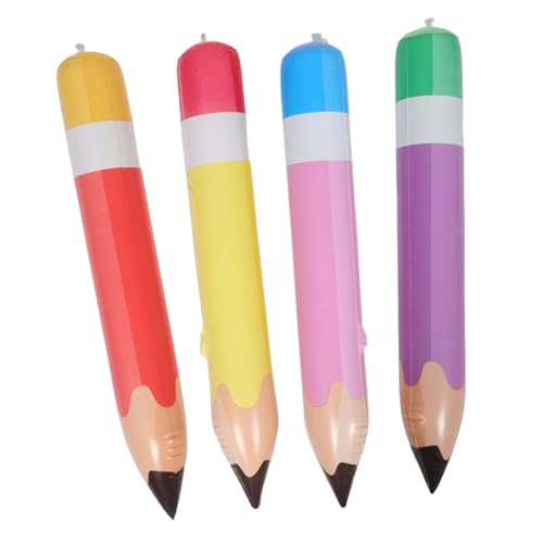 GARIOUANS 4 Stück Aufblasbarer simulierter Bleistift Luftballons im Schulklassenzimmer Bleistift aufblasbar für den ersten Schultag PVC von GARIOUANS