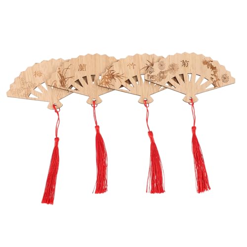 GARIOUANS 4 Stück Fan-lesezeichen Lesezeichen Mit Quasten Alte Chinesische Kunst Kreatives Lesezeichen Im Vintage-stil Süße Lesezeichenästhetik Anhänger Für Die Heimdekoration Bambus Khaki GARIOUANS 4 Stück Fan-lesezeichen Lesezeichen Mit Quasten Alte Chinesische Kunst Kreatives Lesezeichen Im Vintage-stil Süße Lesezeichenästhetik Anhänger Für Die Heimdekoration Bambus Khaki von GARIOUANS