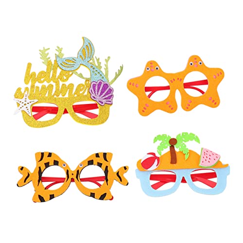 GARIOUANS 4 Stück Hawaii Party Brillen Dekorative Sonnenbrillen für Strand und Eyeglasses für Festivals Kreative Foto Requisiten mit Einzigartigem Design und Sicheren Kanten GARIOUANS 4 Stück Hawaii Party Brillen Dekorative Sonnenbrillen für Strand und Eyeglasses für Festivals Kreative Foto Requisiten mit Einzigartigem Design und Sicheren Kanten von GARIOUANS