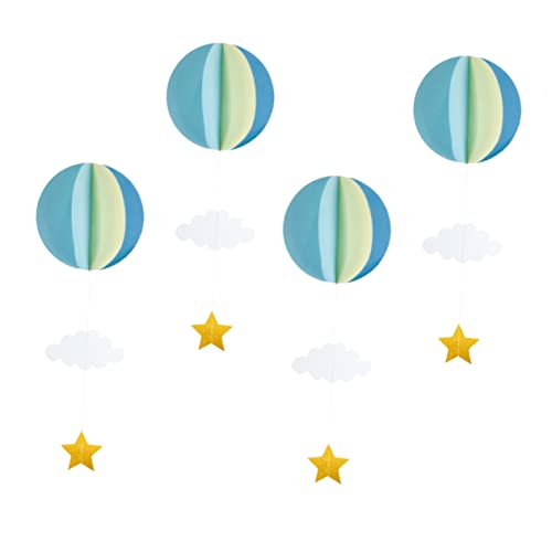 GARIOUANS 4 Stück Heißluftballon Dekoration für Babyzimmer und Feste Hängende Wolkenballons für Fröhliche und Unvergessliche GARIOUANS 4 Stück Heißluftballon Dekoration für Babyzimmer und Feste Hängende Wolkenballons für Fröhliche und Unvergessliche von GARIOUANS
