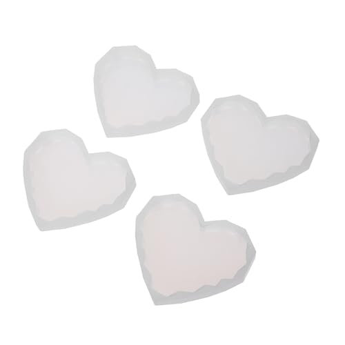 GARIOUANS 4 Stück Herzförmige Silikonform Teiliges Gießform für Kreative Untersetzer DIY Projekte Langlebig und Einfach zu Entformen für Epoxidharz und Bastelarbeiten GARIOUANS 4 Stück Herzförmige Silikonform Teiliges Gießform für Kreative Untersetzer DIY Projekte Langlebig und Einfach zu Entformen für Epoxidharz und Bastelarbeiten von GARIOUANS