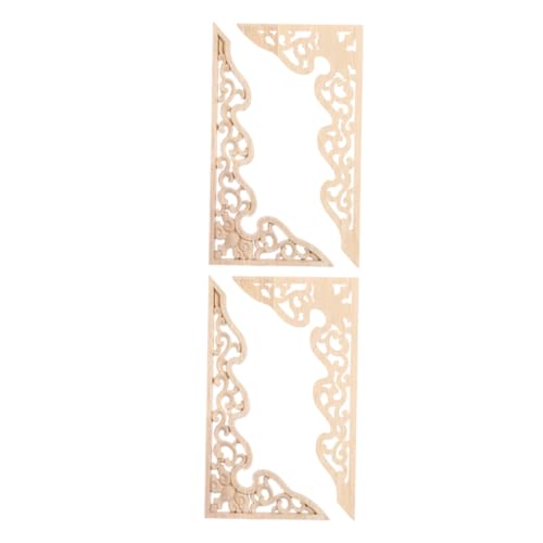 GARIOUANS 4 Stück Holzornamente Möbel Vintage Geschnitzte Eck onlay Applikationen aus Holz für DIY Möbeldekoration Wand Schrank Rahmen Verzierungen GARIOUANS 4 Stück Holzornamente Möbel Vintage Geschnitzte Eck onlay Applikationen aus Holz für DIY Möbeldekoration Wand Schrank Rahmen Verzierungen von GARIOUANS