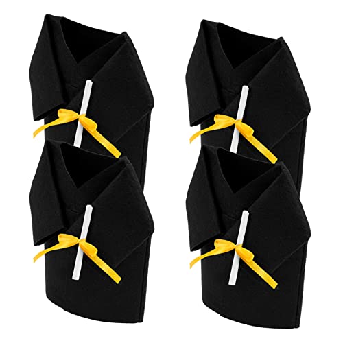 GARIOUANS 4 Stück Mini Doktorhut Flaschenabdeckung Kreative Weinflaschen Deko für Abschlussfeiern Robuste und Stilvolle Abdeckung aus Hochwertigem Material mit Quaste Partys und Besondere GARIOUANS 4 Stück Mini Doktorhut Flaschenabdeckung Kreative Weinflaschen Deko für Abschlussfeiern Robuste und Stilvolle Abdeckung aus Hochwertigem Material mit Quaste Partys und Besondere von GARIOUANS