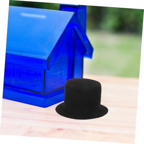 GARIOUANS 4 Stück Mini Zylinderhüte Schwarz Leichte Mini Hüte für Puppen Haustiere Basteln Partydekoration Vielseitig Einsetzbar und Komfortabel von GARIOUANS