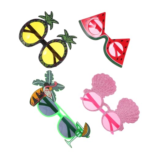 GARIOUANS 4 Stück Partybrille Party-Sonnenbrille lustig tropische sonnenbrille Luau Partydekorationen Partyzubehör zum Thema Strand Festival Sonnenbrille Hawaii-Dekorationen Stk GARIOUANS 4 Stück Partybrille Party-Sonnenbrille lustig tropische sonnenbrille Luau Partydekorationen Partyzubehör zum Thema Strand Festival Sonnenbrille Hawaii-Dekorationen Stk von GARIOUANS