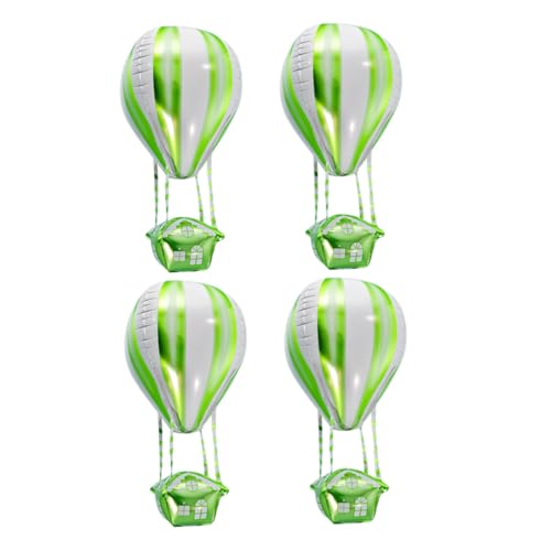 GARIOUANS 4 Stück Teiliges Aluminium Folienballons Heißluftballonform in Grün Langlebige Geburtstags und Partydekoration für Kindergeburtstag Babyparty Festliche Events GARIOUANS 4 Stück Teiliges Aluminium Folienballons Heißluftballonform in Grün Langlebige Geburtstags und Partydekoration für Kindergeburtstag Babyparty Festliche Events von GARIOUANS
