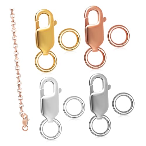 GARIOUANS 4 Stück Teiliges Armbandverschlüsse mit Geschlossenen Biegeringen Silber in Farben für DIY Schmuckherstellung Robust Rostfrei Vielseitig Einsetzbar für Halsketten und Armbänder GARIOUANS 4 Stück Teiliges Armbandverschlüsse mit Geschlossenen Biegeringen Silber in Farben für DIY Schmuckherstellung Robust Rostfrei Vielseitig Einsetzbar für Halsketten und Armbänder von GARIOUANS