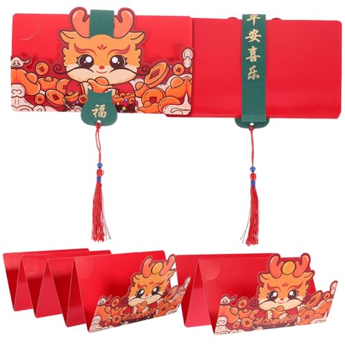 GARIOUANS 4 Stück Teiliges Chinesische Rote Umschläge für Geldgeschenke Faltkarten in Leuchtendem Rot Traditionelle Year Paper Envelopes Stabile Kleine Briefumschläge für Geschenk und Feier GARIOUANS 4 Stück Teiliges Chinesische Rote Umschläge für Geldgeschenke Faltkarten in Leuchtendem Rot Traditionelle Year Paper Envelopes Stabile Kleine Briefumschläge für Geschenk und Feier von GARIOUANS