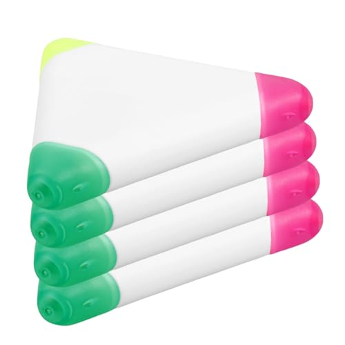 GARIOUANS 4 Stück Teiliges Dreieckige Fluoreszenzmarker Flach und Handlich als Highlight Book Marker zum Markieren Wichtiger Texte Leicht und für Schule Arbeit und DIY Projekte GARIOUANS 4 Stück Teiliges Dreieckige Fluoreszenzmarker Flach und Handlich als Highlight Book Marker zum Markieren Wichtiger Texte Leicht und für Schule Arbeit und DIY Projekte von GARIOUANS