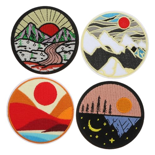 GARIOUANS 4 Stück Teiliges Gestickte Flicken zum Aufbügeln Vivid Embroidery Patches für Kleidung Taschen und Hüte Dekorative Stoffapplikationen für DIY Projekte von GARIOUANS