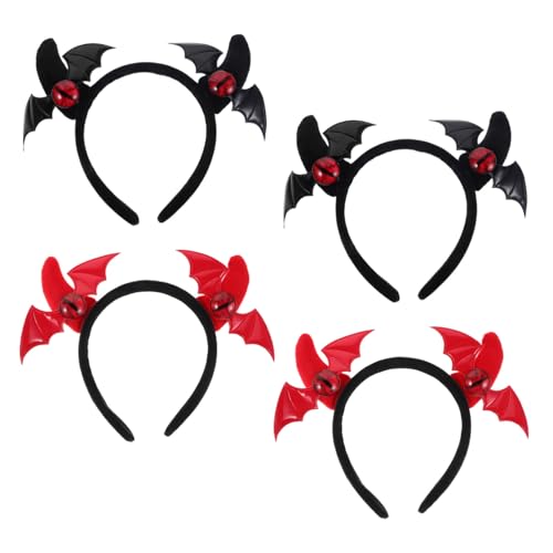 GARIOUANS 4 Stück Teiliges Halloween-haarreif Leichten Dunklen Teufelshörnern Wiederverwendbares Komfortables Cosplay-haaraccessoire für Damen für Kostüm Themenpartys von GARIOUANS