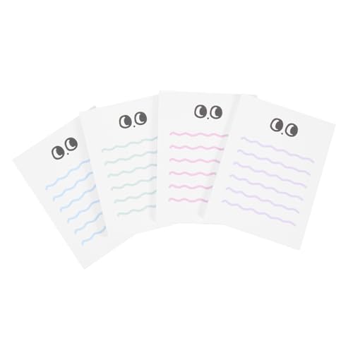 GARIOUANS 4 Stück Teiliges Memo Pad für Schüler Dickes Langlebiges Notizpapier in Blau und Grün Praktischer Portabler Notizblock Glattes nicht Haftendes Schreibpapier für To Do Listen und von GARIOUANS