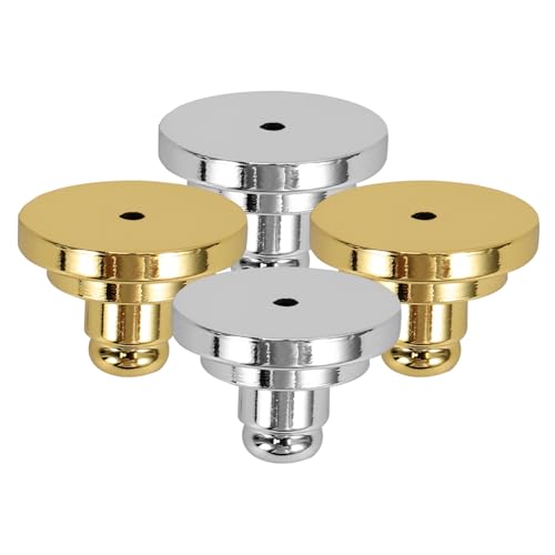 GARIOUANS 4 Stück Teiliges Ohrring Verschlüsse aus Vergoldetem Messing Langlebige Sichere Ohrstecker Ersatzstecker Praktische Rückseiten in Gold und Weißgold für Stabile Befestigung von GARIOUANS