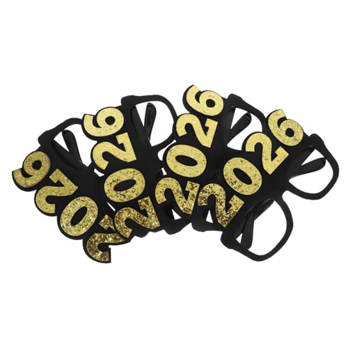 GARIOUANS 4 Stück Teiliges Partybrille mit Glitzereffekt Leichte Kunststoff-zahlenbrille für Silvester Auffällige Foto-requisiten für Neujahrsfeiern und Festliche Events von GARIOUANS