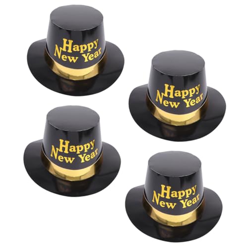 GARIOUANS 4 Stück Teiliges Partyhüte aus Schwarz Gold Neujahr Tops Hut Festlicher Kopfschmuck für Silvester Kostüm Foto Requisiten Wiederverwendbar für Erwachsene GARIOUANS 4 Stück Teiliges Partyhüte aus Schwarz Gold Neujahr Tops Hut Festlicher Kopfschmuck für Silvester Kostüm Foto Requisiten Wiederverwendbar für Erwachsene von GARIOUANS