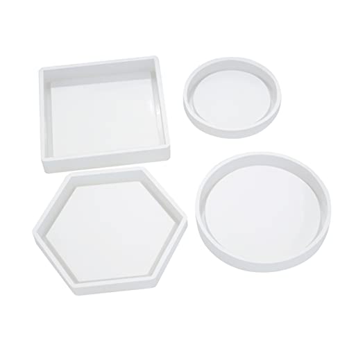 GARIOUANS 4 Stück Teiliges Silikon Gießform für DIY Untersetzer Formstabil Wiederverwendbar Geeignet für Kreative Epoxidharz Bastelprojekte mit Quadratischen Sechseckigen und Runden Motiven GARIOUANS 4 Stück Teiliges Silikon Gießform für DIY Untersetzer Formstabil Wiederverwendbar Geeignet für Kreative Epoxidharz Bastelprojekte mit Quadratischen Sechseckigen und Runden Motiven von GARIOUANS