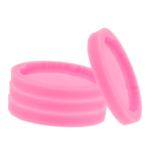GARIOUANS 4 Stück Teiliges Silikonform für Epoxidharz Untersetzer Unregelmäßige Runde Form Langlebig und Wiederverwendbar Pinke Gießform für DIY Wohnkultur und Schmucktabletts von GARIOUANS