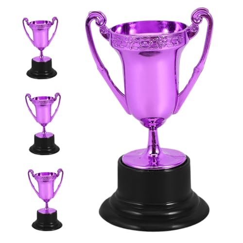 GARIOUANS 4 Stück Trophäendekoration Party Gefälligkeiten Wettkampf-trophäe Sporttrophäen Kreatives Trophäenmodell Spiel Auszeichnungen Trophäenmodelle Aus Kunststoff Plastik Violett von GARIOUANS