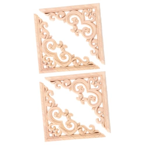 GARIOUANS 4 Stück Unlackierte Holz Applikationen Geschnitzte Holzornamente Klassische Holzecken für Möbel und Schrankdekoration Langlebige DIY Fähige Holzverzierungen GARIOUANS 4 Stück Unlackierte Holz Applikationen Geschnitzte Holzornamente Klassische Holzecken für Möbel und Schrankdekoration Langlebige DIY Fähige Holzverzierungen von GARIOUANS