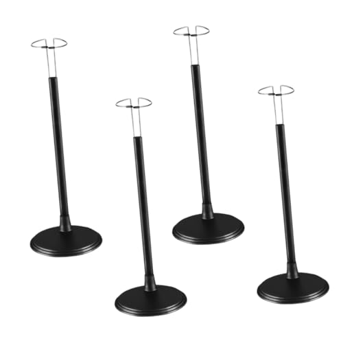 GARIOUANS 4 Stück Verstellbarer Puppenständer Teiliges Robuster Halter für Puppen und Actionfiguren Höhenverstellbarer Stützrahmen Schwarz für Stilvolle Präsentation Einfacher Aufbau und von GARIOUANS
