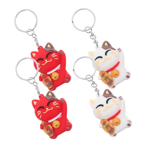 GARIOUANS 4 Stück Weicher Maneki Neko Schlüsselanhänger Japanisches Cartoon Pendant aus Strapazierfähigem Polyethylen Kompakt und Modisch für Taschen Rucksäcke Auto und Partydekorationen GARIOUANS 4 Stück Weicher Maneki Neko Schlüsselanhänger Japanisches Cartoon Pendant aus Strapazierfähigem Polyethylen Kompakt und Modisch für Taschen Rucksäcke Auto und Partydekorationen von GARIOUANS