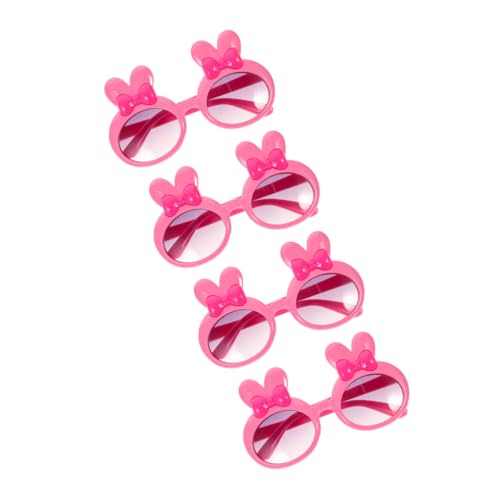 GARIOUANS 4 Stück sonnenbrillen für gesteckt Bunny Form kinderbrille klein Party Strand Cool Sachen für Teenager für Mädchen Harz Rosa von GARIOUANS