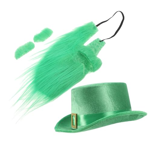 GARIOUANS 4 Teiliges Hut Zubehör Für Herren Kleeblatt Cosplay Kobold Partyhut Set Festival Augenbrauen Kostüm Bart Falscher Kobold Urlaubs Outfit Irischer Koboldhut Vliesstoff GARIOUANS 4 Teiliges Hut Zubehör Für Herren Kleeblatt Cosplay Kobold Partyhut Set Festival Augenbrauen Kostüm Bart Falscher Kobold Urlaubs Outfit Irischer Koboldhut Vliesstoff von GARIOUANS