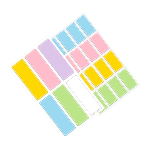GARIOUANS 40 Blatt Selbstklebende Beschreibbare Farbige Klassifizierungsaufkleber Große und Kleine Etiketten für Marmeladengläser zur Beschriftung und Einfachen Organisation von von GARIOUANS