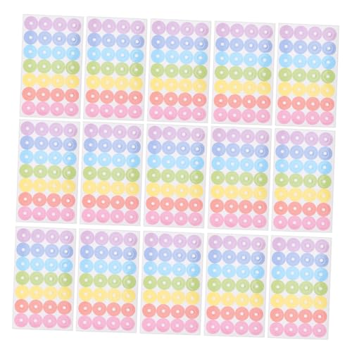 GARIOUANS 40 Blatt Selbstklebende Lochverstärker Aufkleber Bunte Klebeetiketten für Loseblattpapier Büro Schule Heimgebrauch Langlebig Einfach Anzuwenden von GARIOUANS